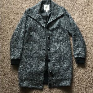 Forever 21 Black/White Tweed Coat